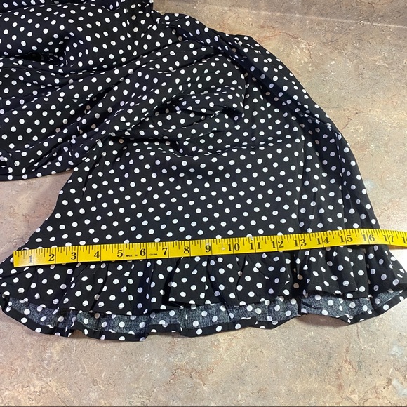 NWT BOHO SOUL Polka-Dot Ankle Ruffle Pants (S) - Picture 9 of 14